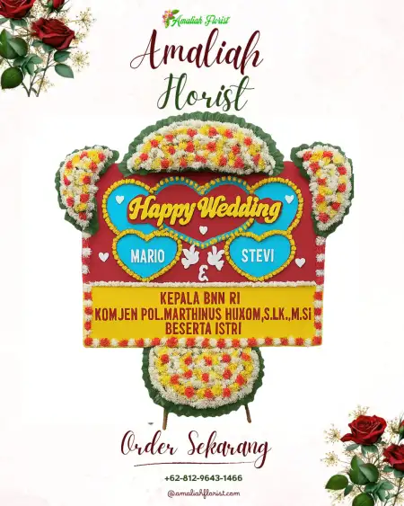Papan Bunga Pernikahan Nagarajaya